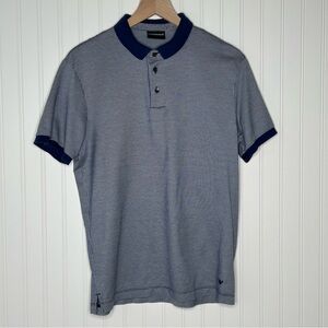 Emporio Armani Men's Navy Blue Polo Shirt Size XL